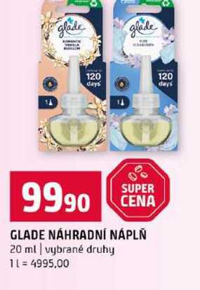 GLADE NÁHRADNÍ NÁPLŇ 20 ml vybrané druhy