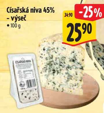 Císařská niva 45% - výseč, 100 g