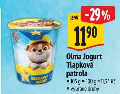 Olma Jogurt Tlapková patrola, 105 g