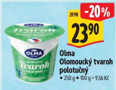 Olma Olomoucký tvaroh polotučný, 250 g