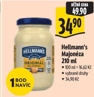 Hellmann's Majonéza, 210 ml