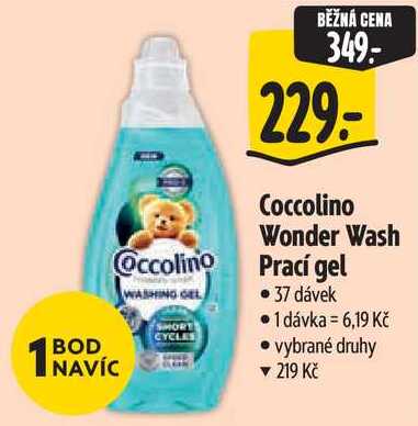 Coccolino Wonder Wash Prací gel, 37 dávek 