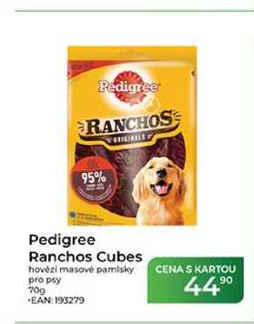 Pedigree Ranchos Cubes hovězí masové pamlsky pro psy 70g