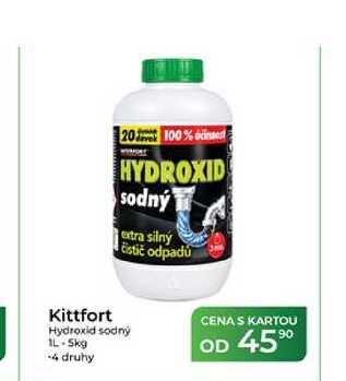Kittfort Hydroxid sodný 1L-5kg