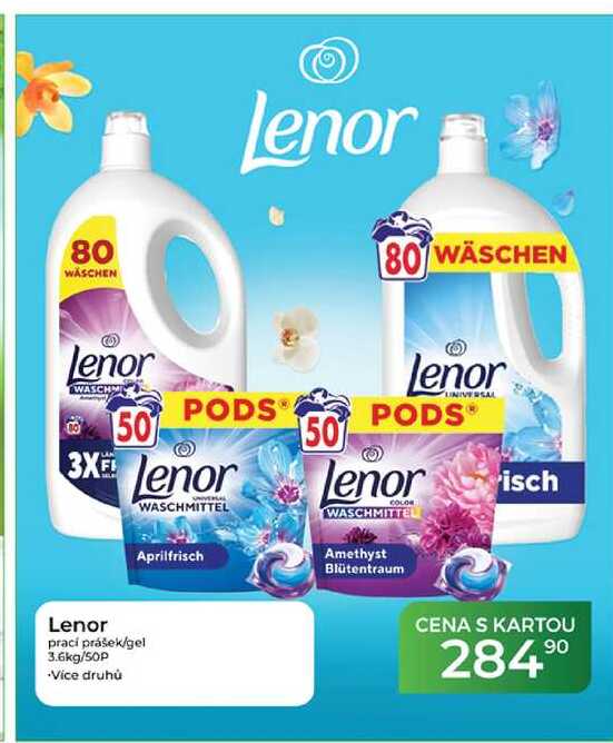 Lenor prací prášek/gel 3.6kg/SOP