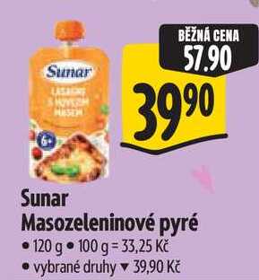 Sunar Masozeleninové pyré, 120 g Albert