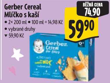 Gerber Cereal Mlíčko s kaší, 2x 200 ml 1 Albert