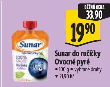 Sunar do ručičky Ovocné pyré, 100 g