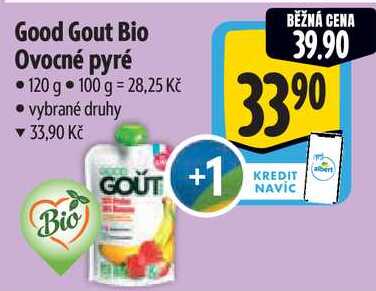 Good Gout Bio Ovocné pyré, 120 g Albert