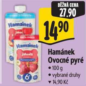 Hamánek Ovocné pyré, 100 g Albert
