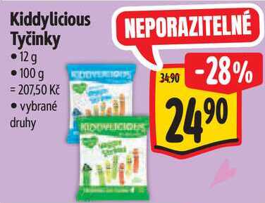 Kiddylicious Tyčinky, 12 g