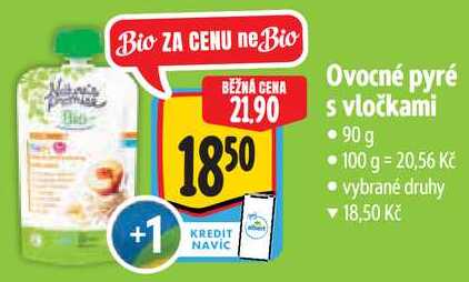 Ovocné pyré s vločkami, 90 g