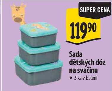 Sada dětských dóz na svačinu, 3 ks