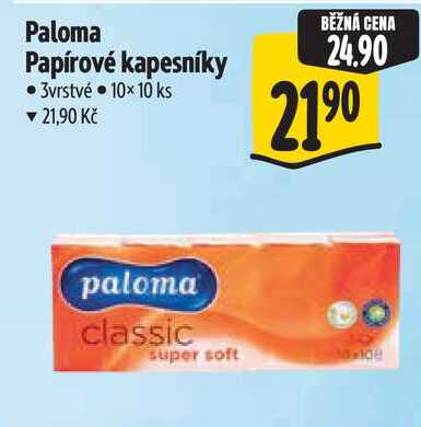 Paloma Papírové kapesníky, 10x 10 ks Albert