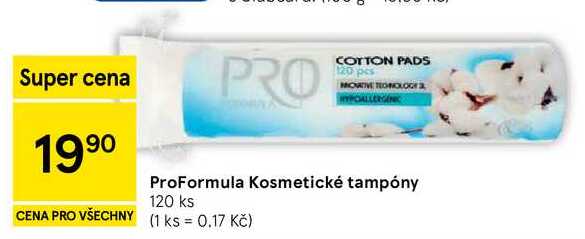 ProFormula Kosmetické tampóny, 120 ks