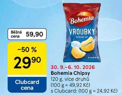 Bohemia Chipsy, 120 g