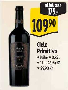 Cielo Primitivo, 0,75 l