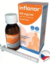 Inflanor® 40 mg/ml, ibuprofenová suspenze 100 ml