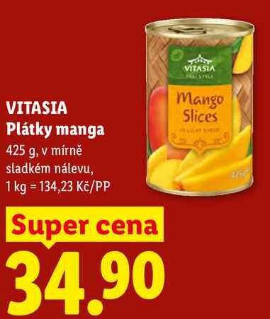 VITASIA Plátky manga, 425 g 