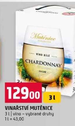 VINAŘSTVÍ MUTÉNICE 3l vino vybrané druhy