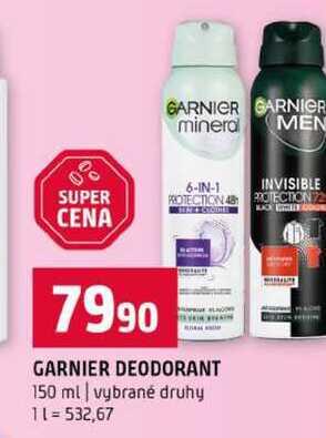 GARNIER DEODORANT 150 ml vybrané druhy Terno