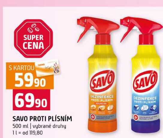 SAVO PROTI PLÍSNÍM 500 ml vybrané druhy Terno