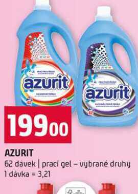 AZURIT 62 dávek prací gel vybrané druhy Terno