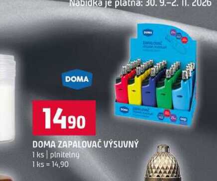 DOMA ZAPALOVAČ VÝSUVNÝ 1 ks plnitelný Terno