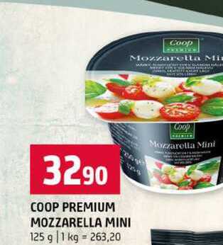 COOP PREMIUM MOZZARELLA MINI 125 g