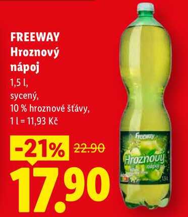 FREEWAY Hroznový nápoj, 1,5 l