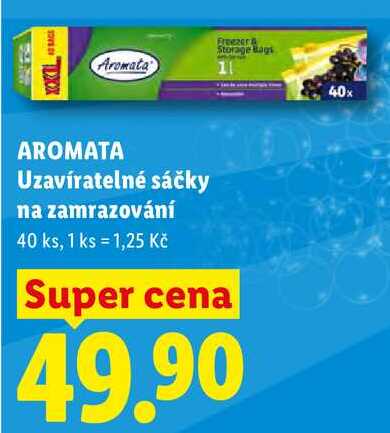 AROMATA Uzavíratelné sáčky na zamrazování, 40 ks Lidl