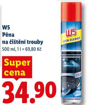 W5 Pěna na čištění trouby, 500 ml,