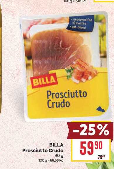 BILLA Prosciutto Crudo 90 g