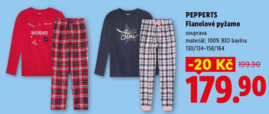 PEPPERTS Flanelové pyžamo Lidl