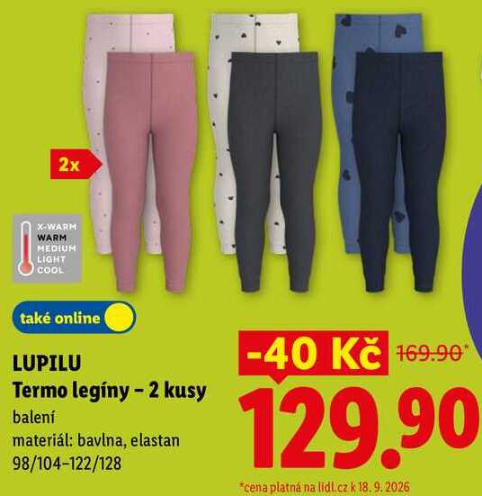 LUPILU Termo legíny -2 kusy Lidl