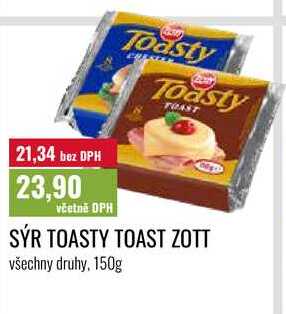 SÝR TOASTY TOAST ZOTT, 150g