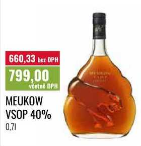 MEUKOW VSOP 40%, 0,7l