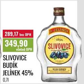 SLIVOVICE BUDÍK JELÍNEK 45%, 0,71 