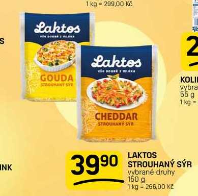 LAKTOS STROUHANÝ SÝR vybrané druhy 150 g