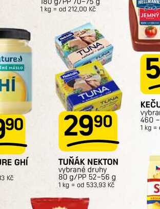 TUŇÁK NEKTON vybrané druhy 80 g/PP 52-56 g
