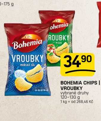 BOHEMIA CHIPS | VROUBKY vybrané druhy 120-130 g 