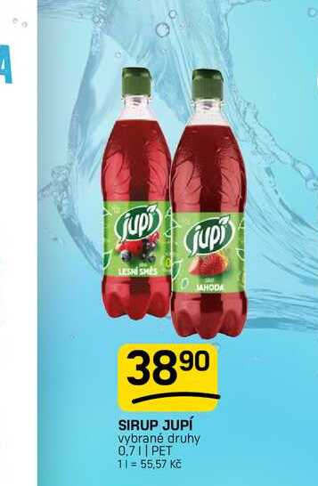 SIRUP JUPÍ vybrané druhy 0,7l