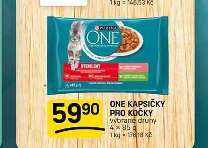 ONE KAPSIČKY PRO KOČKY vybrané druhy 4 x 85 g