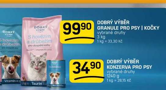 DOBRÝ VÝBĚR Granule pro psy/kočky 3kg
