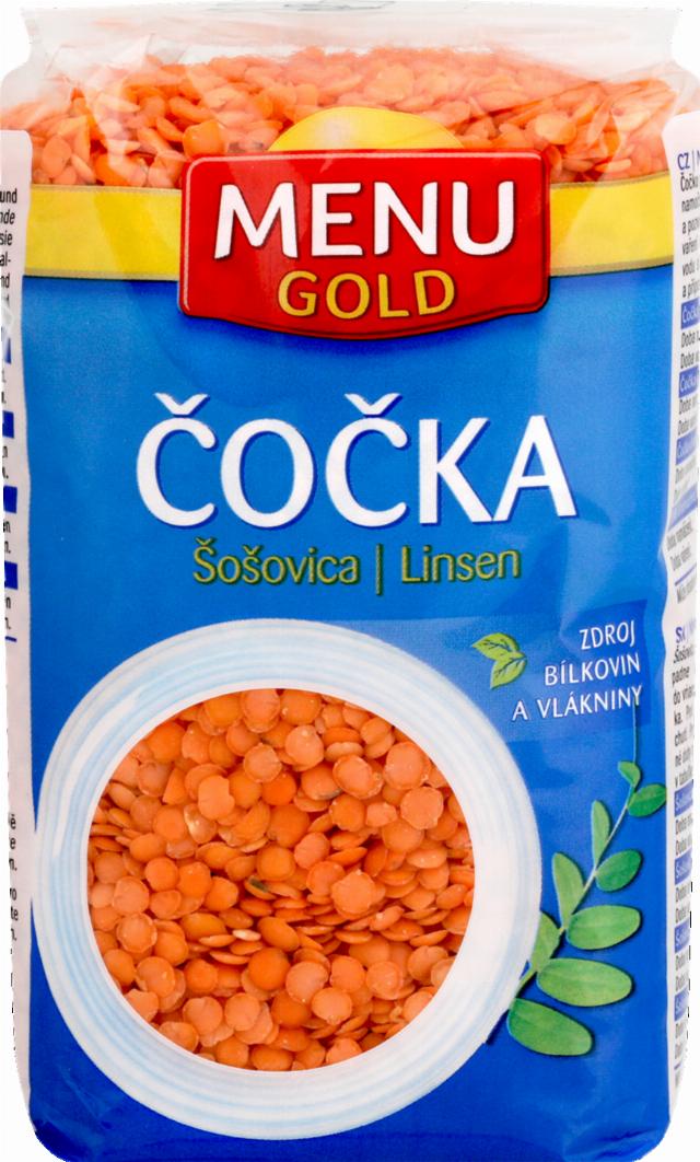Menu Gold Čočka červená