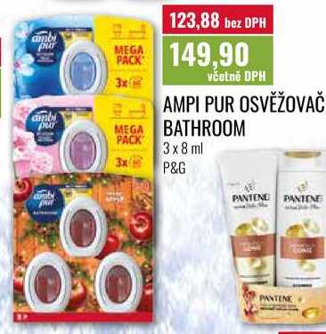 AMPI PUR OSVĚŽOVAČ BATHROOM, 3 x 8 ml