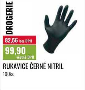 RUKAVICE ČERNÉ NITRIL, 100ks Ratio