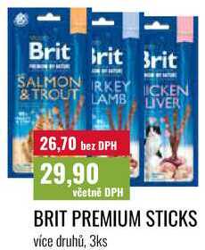 BRIT PREMIUM STICKS, více druhů, 3ks