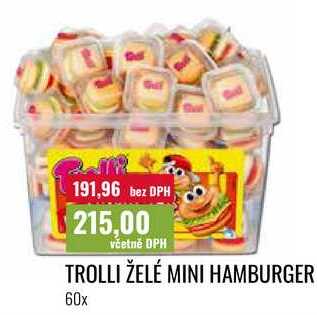 TROLLI ŽELÉ MINI HAMBURGER 60x