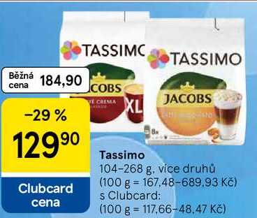 Tassimo, 104-268 g, více druhů